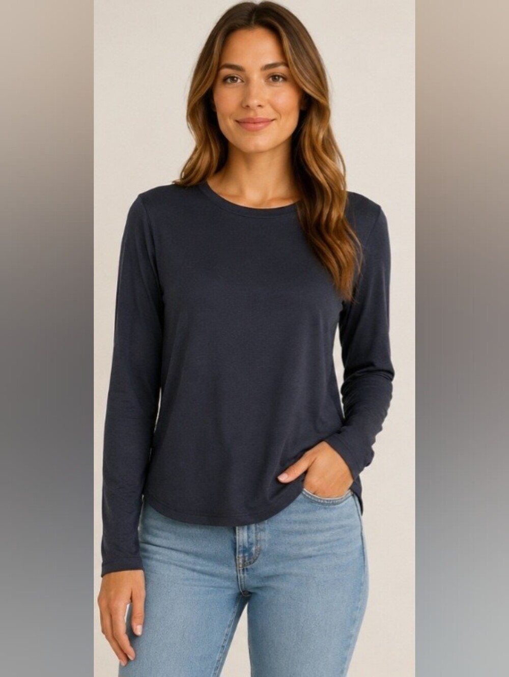 Old Navy Active Cloudmotion S Petite Blue Gray Go-Dry Long Sleeve Athletic Shirt